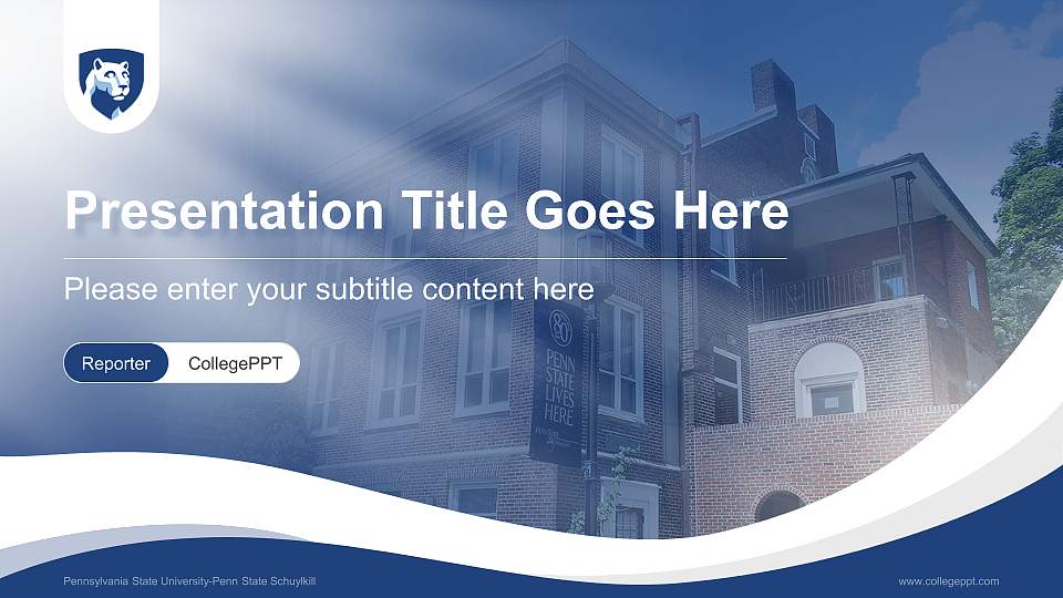 Pennsylvania State University-Penn State Schuylkill Lecture Sharing and Networking Event PPT Template16:9 ratio PPT effect preview image1