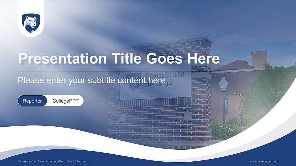 Pennsylvania State University-Penn State Shenango Lecture Sharing and Networking Event PPT Template16:9 ratio PPT effect preview image