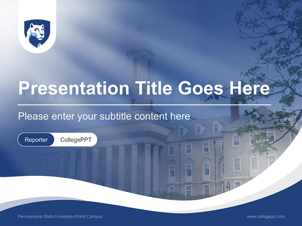 Pennsylvania State University-World Campus Lecture Sharing and Networking Event PPT Template4:3 ratio PPT effect preview image4