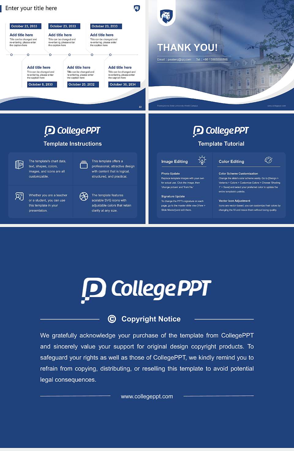 Pennsylvania State University-World Campus Lecture Sharing and Networking Event PPT Template4:3 ratio PPT effect preview image4