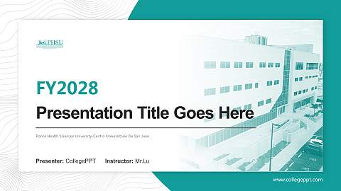 Ponce Health Sciences University-Centro Universitario De San Juan Academic Presentation/Research Findings Report PPT Template