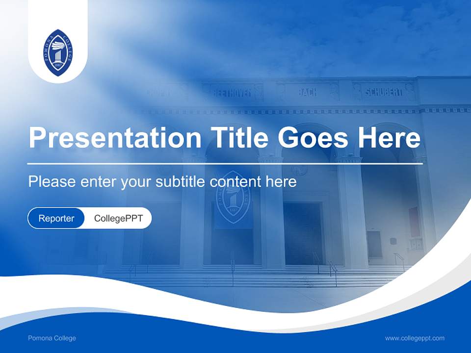 Pomona College Lecture Sharing and Networking Event PPT Template4:3 ratio PPT effect preview image4