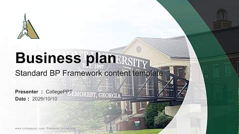 Piedmont University Competition/Entrepreneurship Contest PPT Template