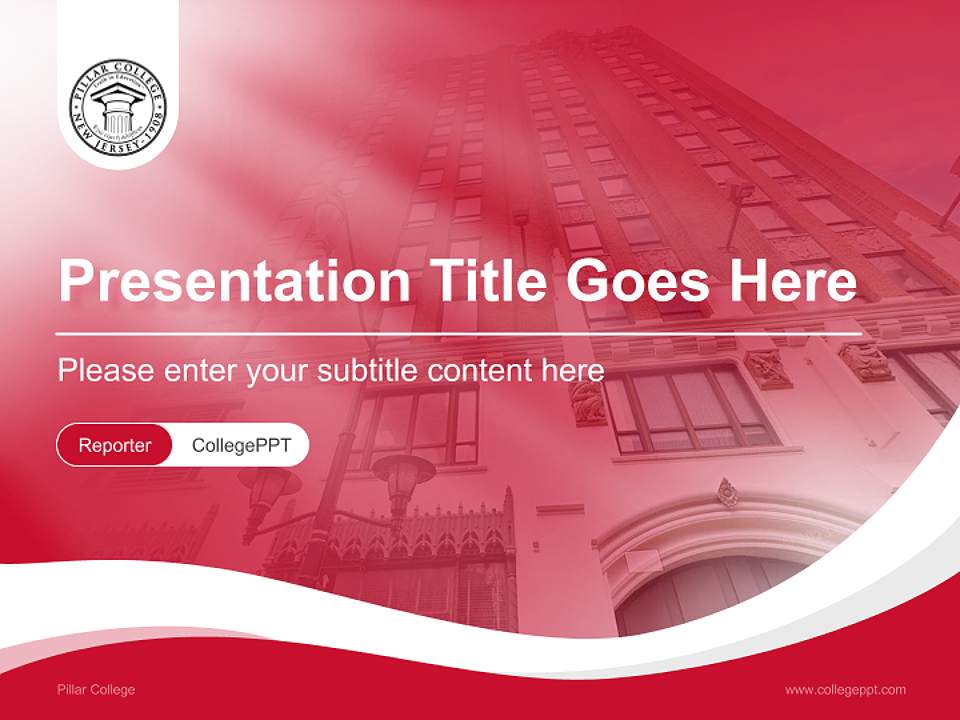 Pillar College Lecture Sharing and Networking Event PPT Template4:3 ratio PPT effect preview image4