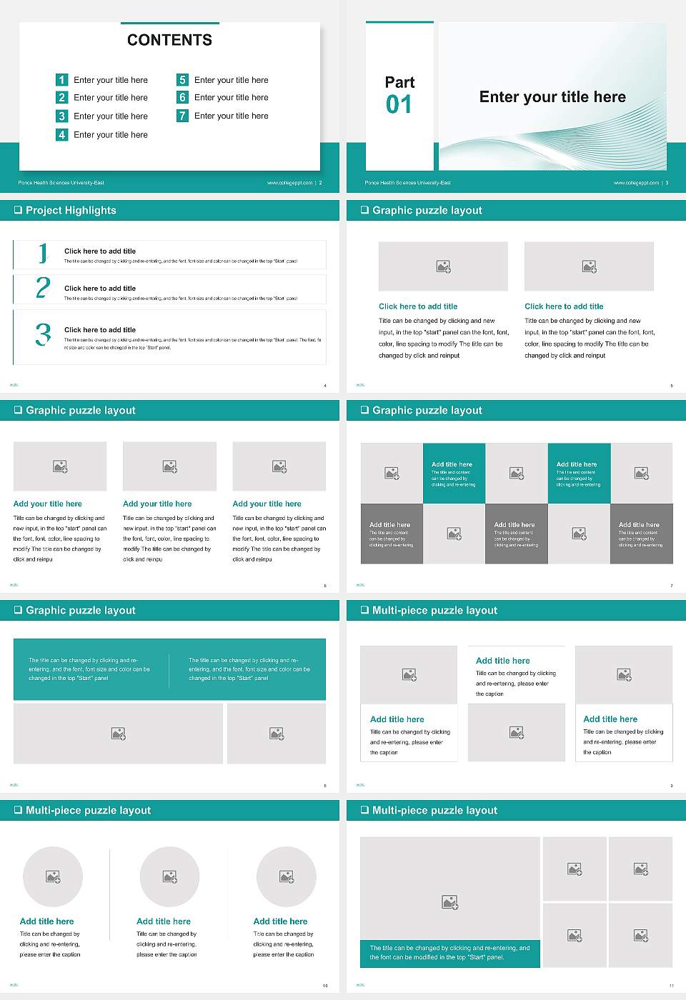 Ponce Health Sciences University-East General Purpose PPT Template16:9 ratio PPT effect preview image2