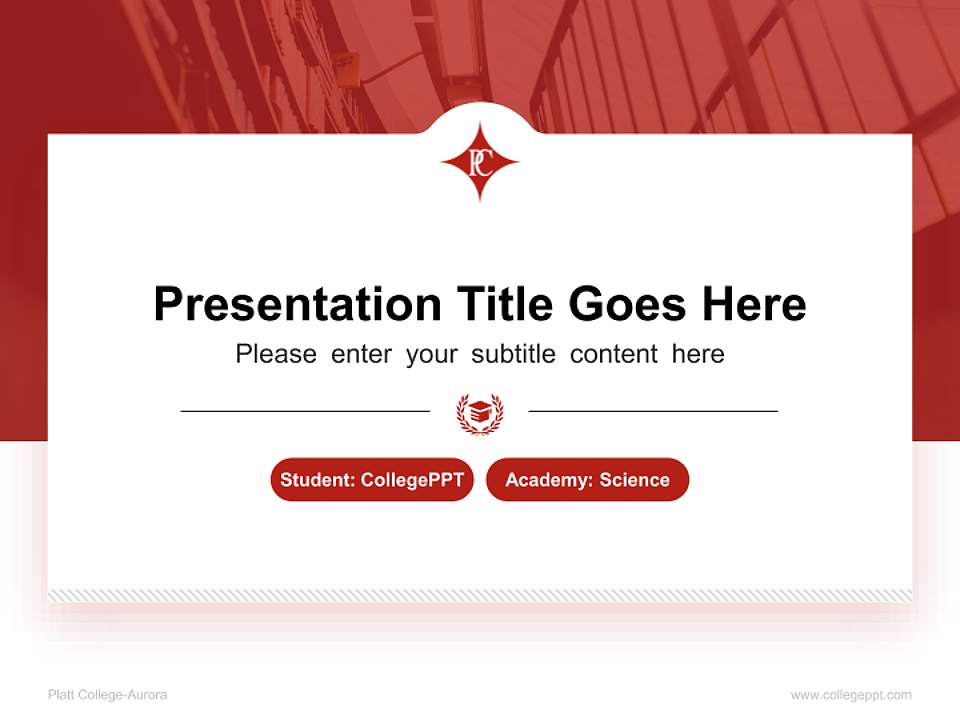 Platt College-Aurora National Scholarship Defense PPT Template4:3 ratio PPT effect preview image4