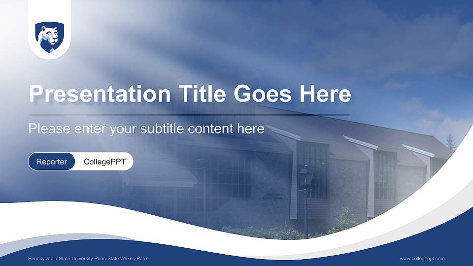 Pennsylvania State University-Penn State Wilkes-Barre Lecture Sharing and Networking Event PPT Template16:9 ratio PPT effect preview image