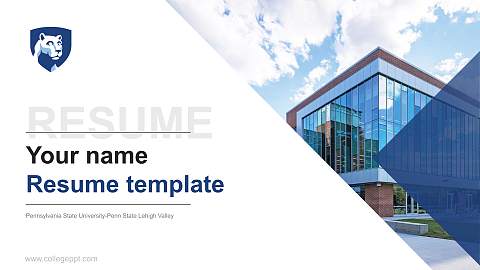 Pennsylvania State University-Penn State Lehigh Valley Resume PPT Template