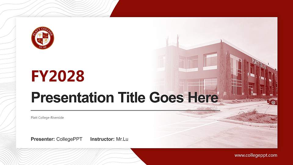 Platt College-Riverside Academic Presentation/Research Findings Report PPT Template16:9 ratio PPT effect preview image