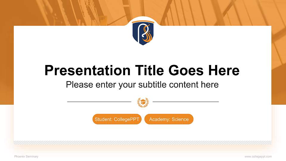 Phoenix Seminary National Scholarship Defense PPT Template16:9 ratio PPT effect preview image