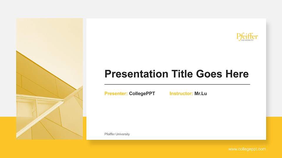 Pfeiffer University General Purpose PPT Template16:9 ratio PPT effect preview image