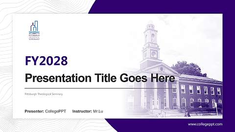 Pittsburgh Theological Seminary Academic Presentation/Research Findings Report PPT Template
