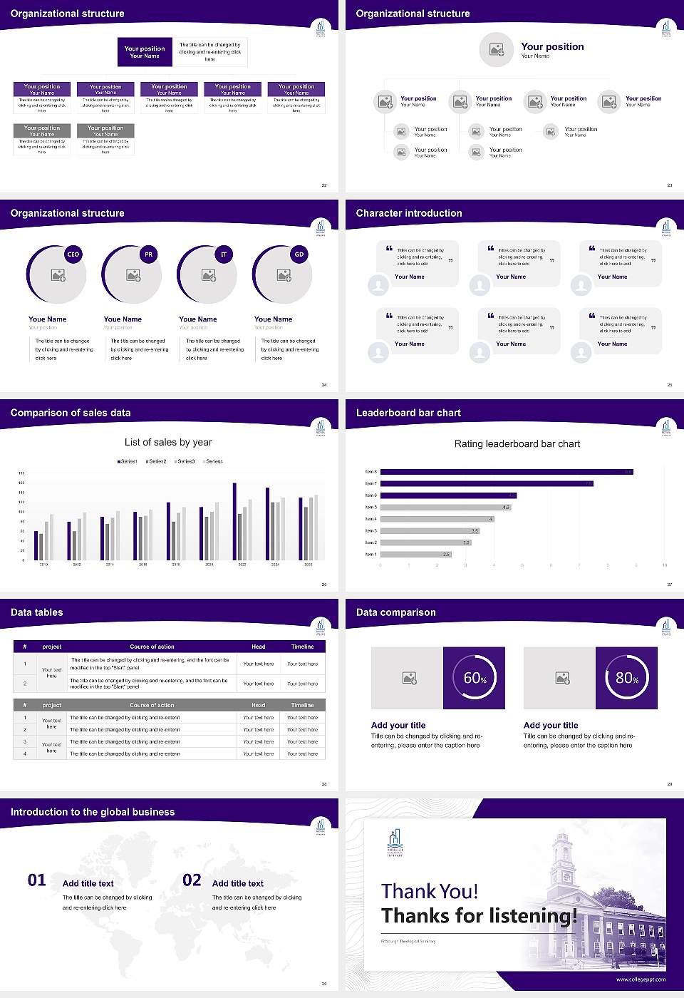 Pittsburgh Theological Seminary Academic Presentation/Research Findings Report PPT Template16:9 ratio PPT effect preview image4