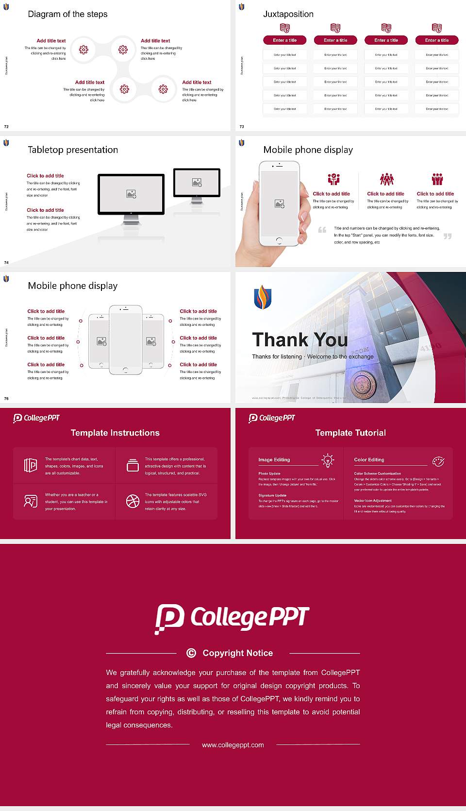 Philadelphia College of Osteopathic Medicine Competition/Entrepreneurship Contest PPT Template16:9 ratio PPT effect preview image9