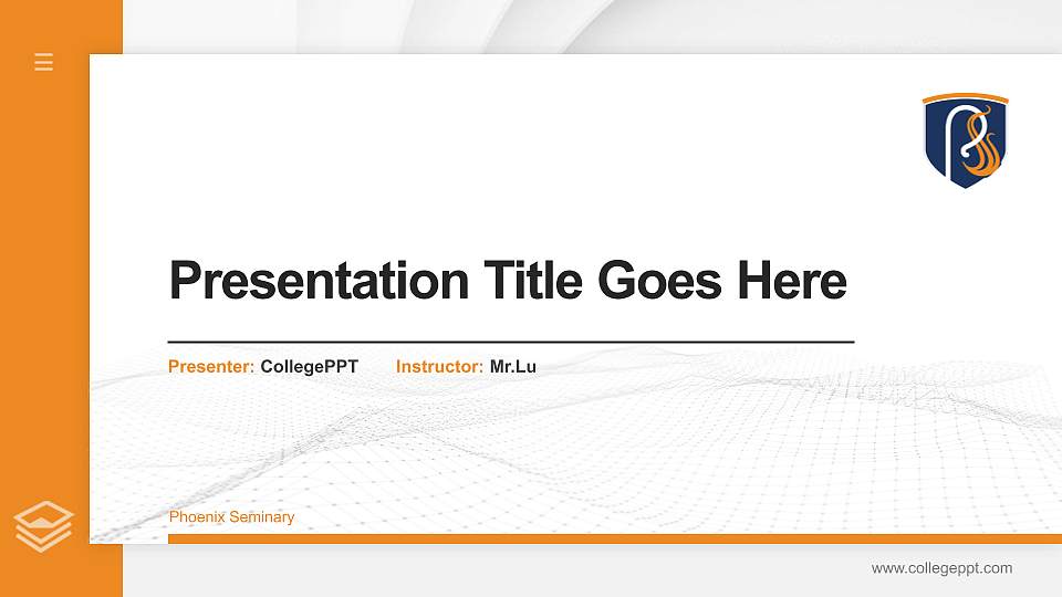 Phoenix Seminary Thesis Proposal/Graduation Defense PPT Template16:9 ratio PPT effect preview image