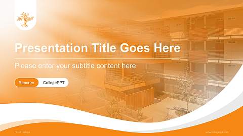 Pitzer College Lecture Sharing and Networking Event PPT Template