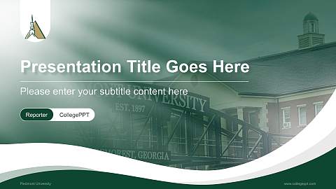 Piedmont University Lecture Sharing and Networking Event PPT Template