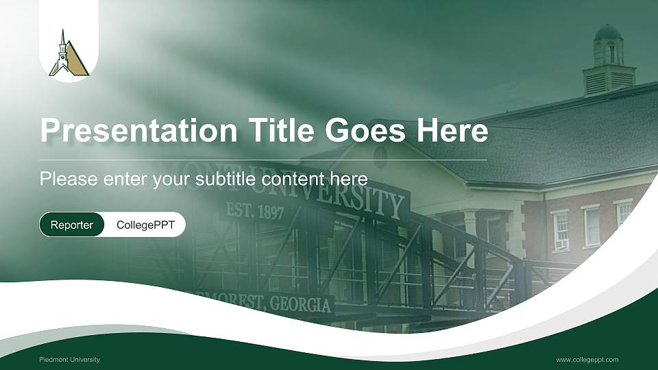 Piedmont University Lecture Sharing and Networking Event PPT Template16:9 ratio PPT effect preview image