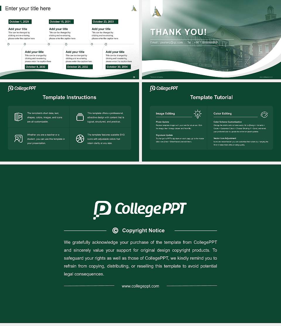 Piedmont University Lecture Sharing and Networking Event PPT Template16:9 ratio PPT effect preview image4