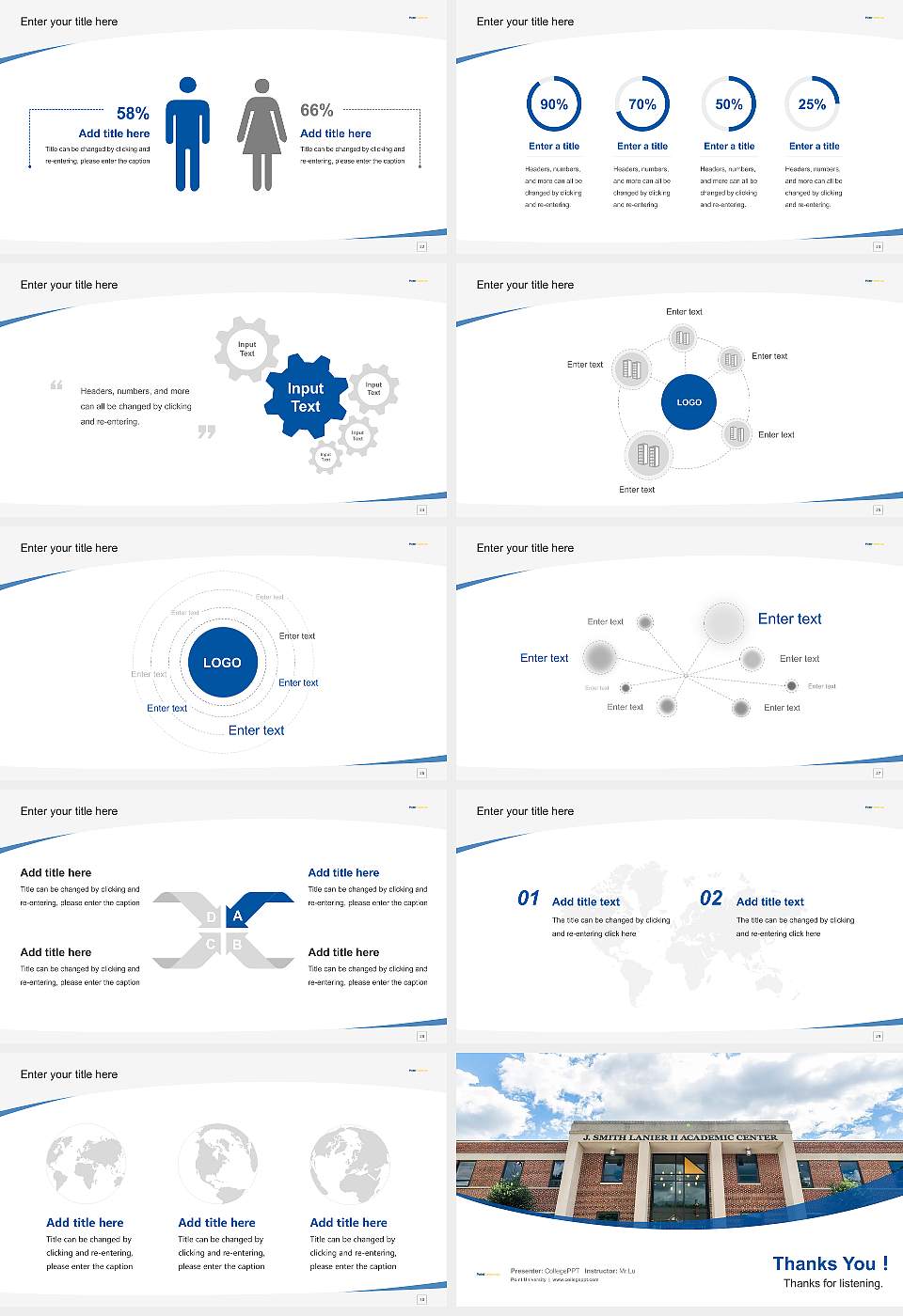 Point University Course/Courseware Creation PPT Template16:9 ratio PPT effect preview image4
