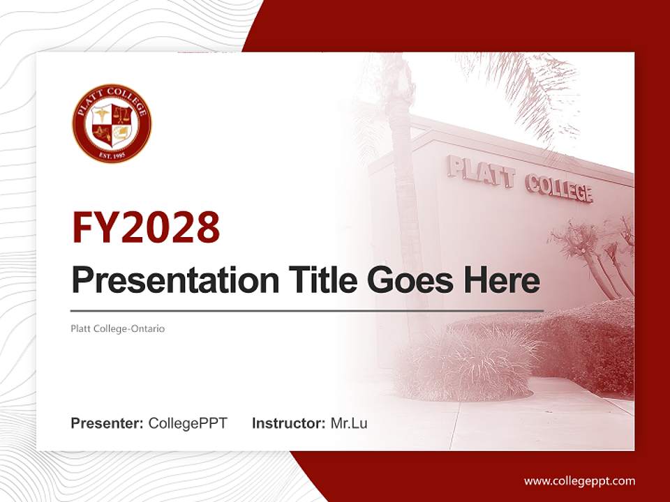 Platt College-Ontario Academic Presentation/Research Findings Report PPT Template4:3 ratio PPT effect preview image5