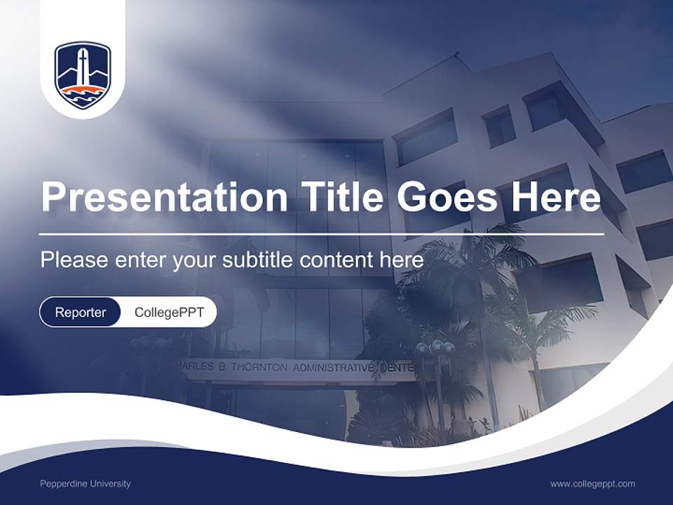 Pepperdine University Lecture Sharing and Networking Event PPT Template4:3 ratio PPT effect preview image4