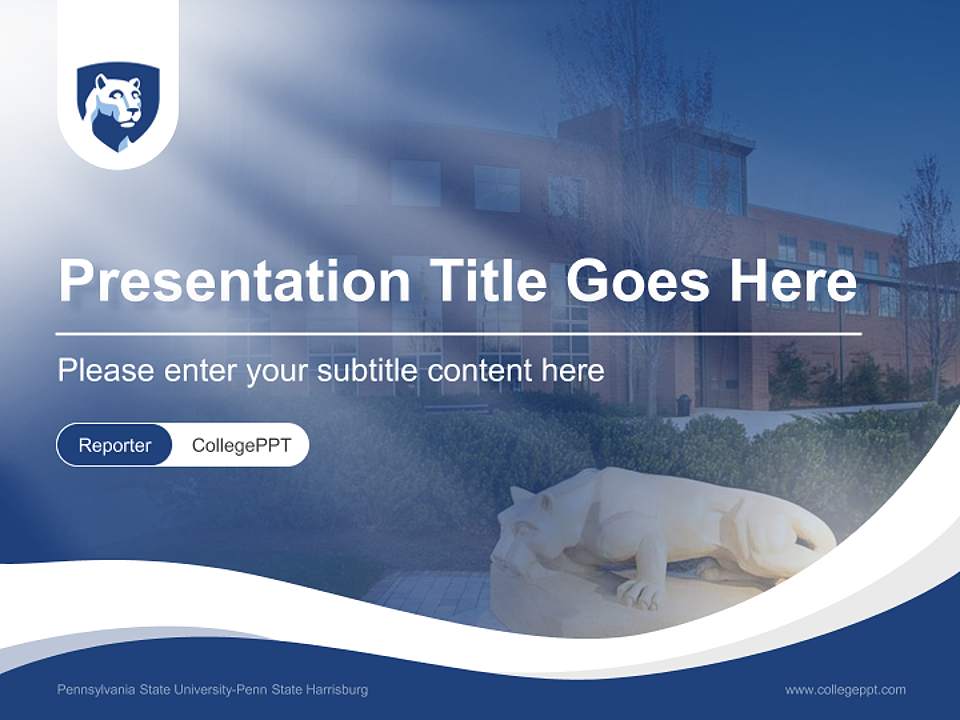 Pennsylvania State University-Penn State Harrisburg Lecture Sharing and Networking Event PPT Template4:3 ratio PPT effect preview image4