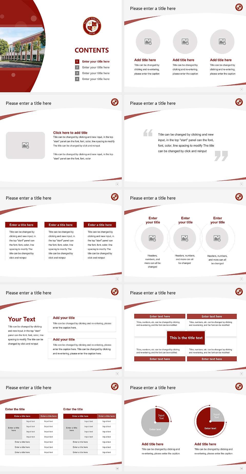 Platt College-Anaheim Course/Courseware Creation PPT Template4:3 ratio PPT effect preview image2