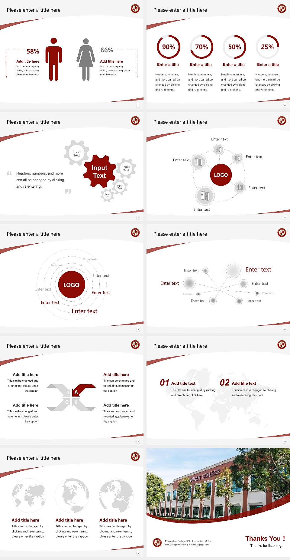 Platt College-Anaheim Course/Courseware Creation PPT Template4:3 ratio PPT effect preview image4