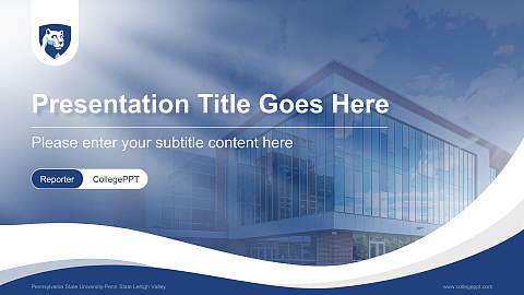 Pennsylvania State University-Penn State Lehigh Valley Lecture Sharing and Networking Event PPT Template