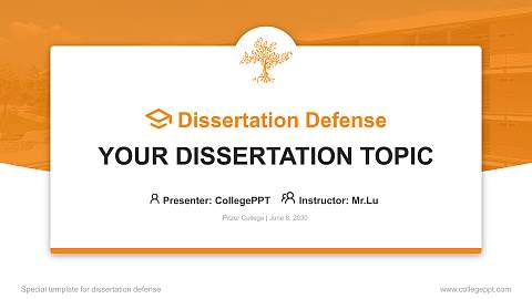Pitzer College Graduation Thesis Defense PPT Template