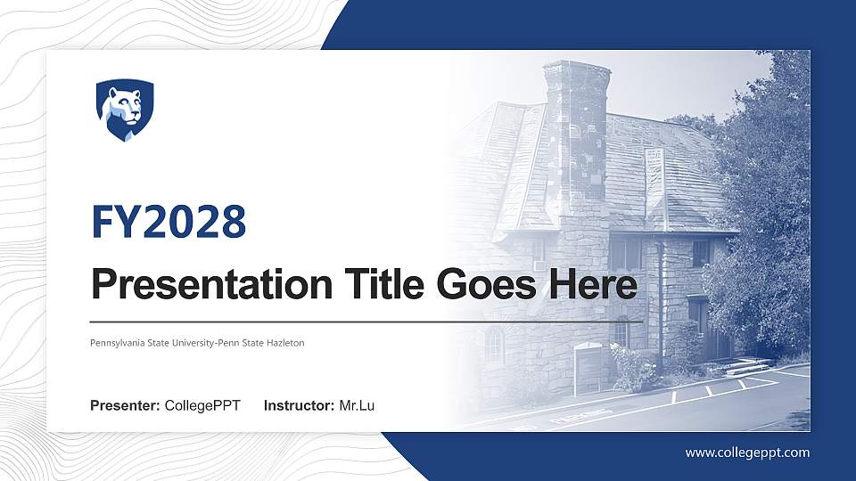 Pennsylvania State University-Penn State Hazleton Academic Presentation/Research Findings Report PPT Template16:9 ratio PPT effect preview image