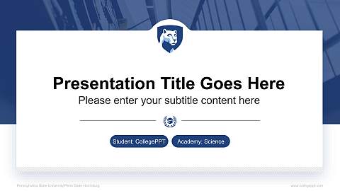 Pennsylvania State University-Penn State Harrisburg National Scholarship Defense PPT Template