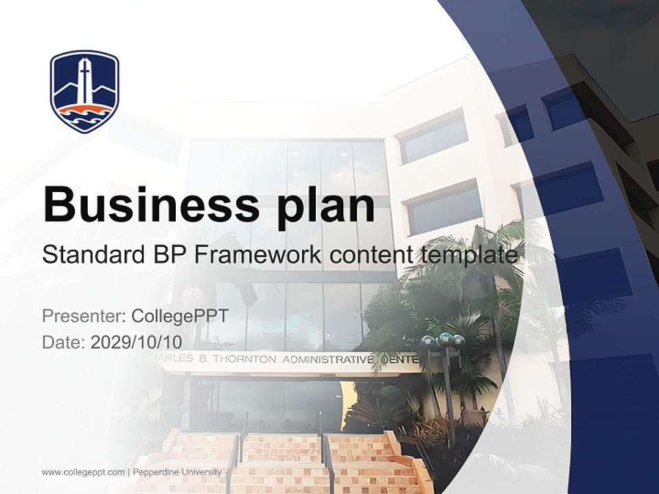 Pepperdine University Competition/Entrepreneurship Contest PPT Template4:3 ratio PPT effect preview image9