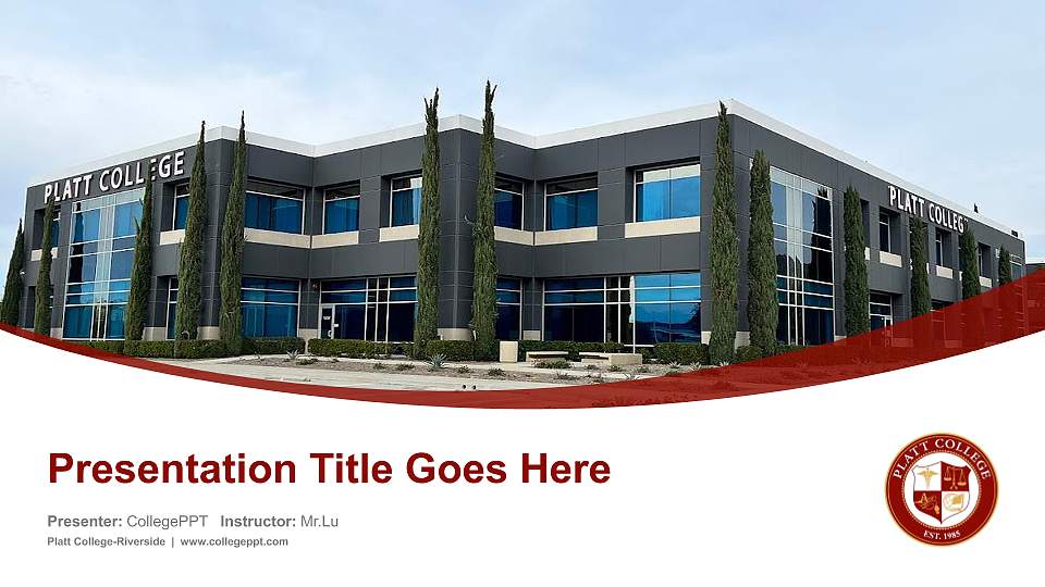 Platt College-Riverside Course/Courseware Creation PPT Template16:9 ratio PPT effect preview image