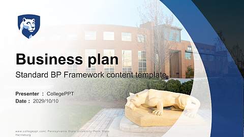 Pennsylvania State University-Penn State Harrisburg Competition/Entrepreneurship Contest PPT Template