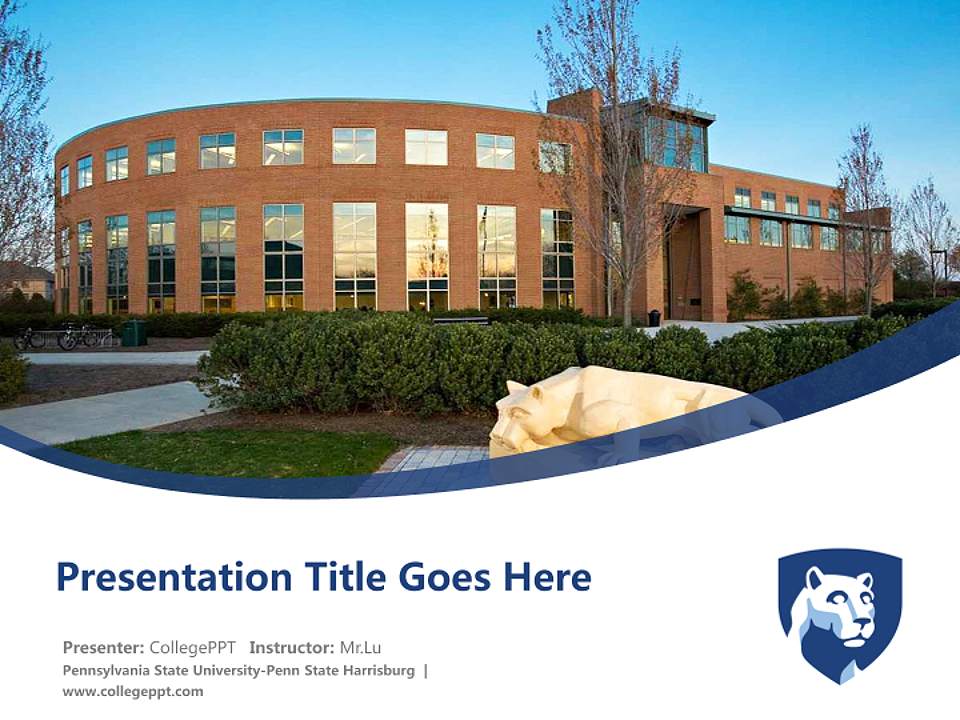 Pennsylvania State University-Penn State Harrisburg Course/Courseware Creation PPT Template4:3 ratio PPT effect preview image5