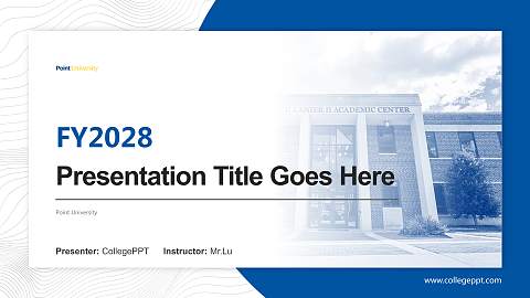 Point University Academic Presentation/Research Findings Report PPT Template