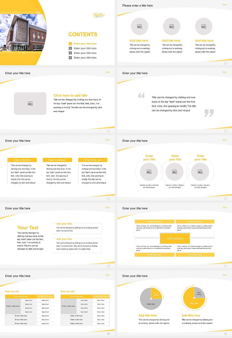 Pfeiffer University Course/Courseware Creation PPT Template16:9 ratio PPT effect preview image2