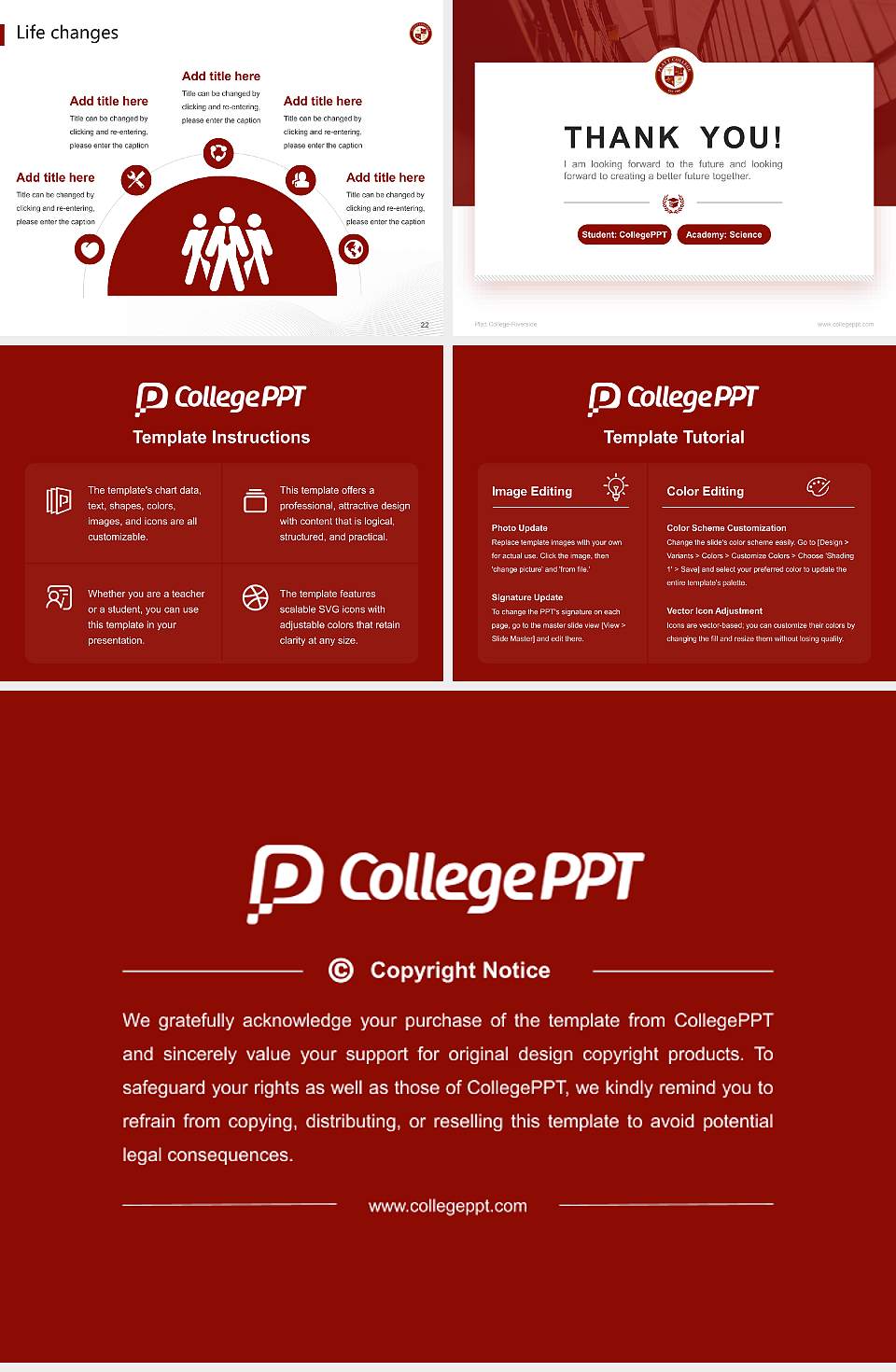 Platt College-Riverside National Scholarship Defense PPT Template4:3 ratio PPT effect preview image4