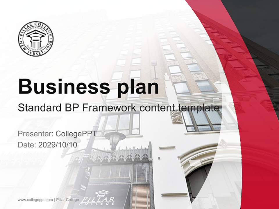 Pillar College Competition/Entrepreneurship Contest PPT Template4:3 ratio PPT effect preview image9