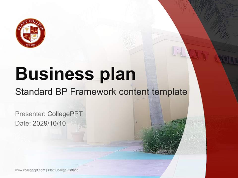 Platt College-Ontario Competition/Entrepreneurship Contest PPT Template4:3 ratio PPT effect preview image9