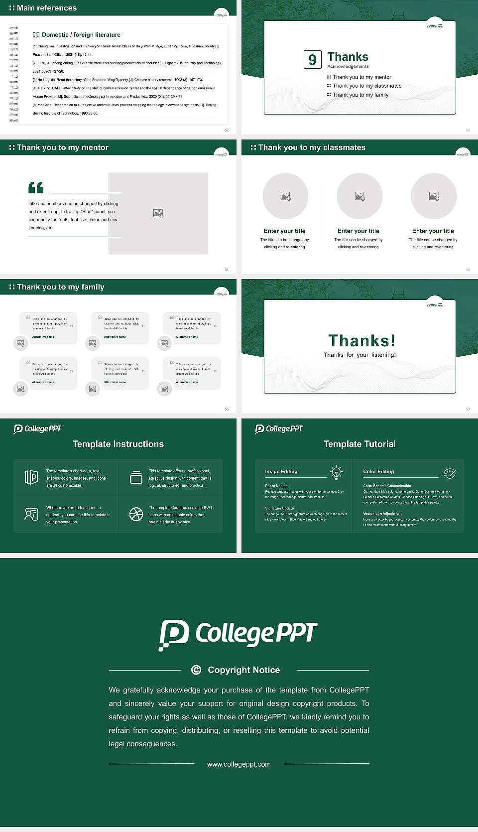 Plymouth State University Graduation Thesis Defense PPT Template16:9 ratio PPT effect preview image7