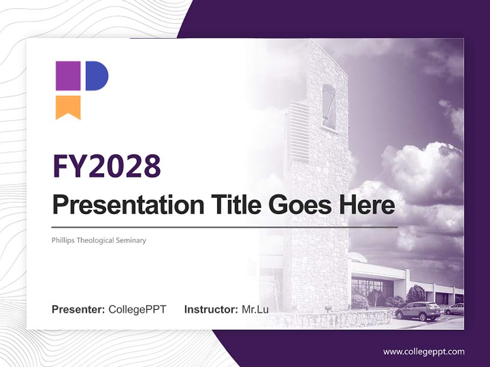 Phillips Theological Seminary Academic Presentation/Research Findings Report PPT Template4:3 ratio PPT effect preview image5