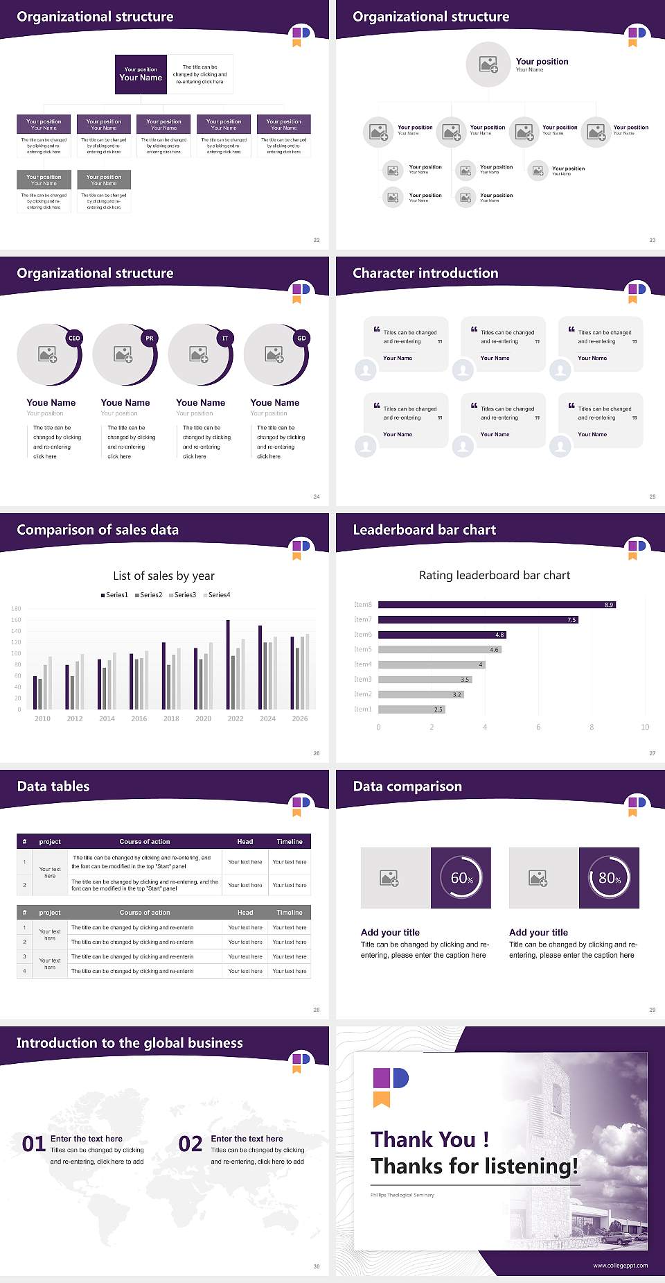 Phillips Theological Seminary Academic Presentation/Research Findings Report PPT Template4:3 ratio PPT effect preview image4