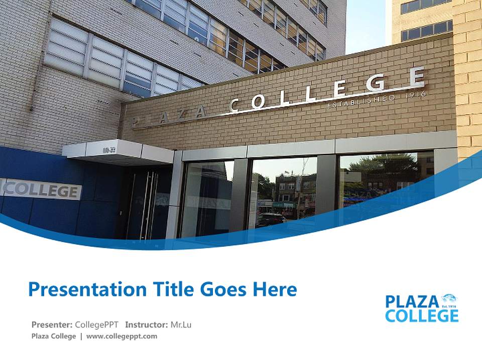 Plaza College Course/Courseware Creation PPT Template4:3 ratio PPT effect preview image5