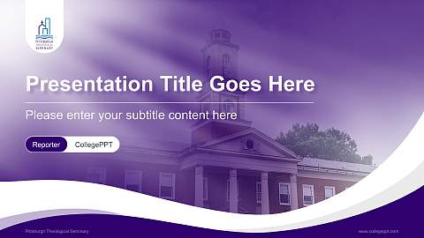 Pittsburgh Theological Seminary Lecture Sharing and Networking Event PPT Template