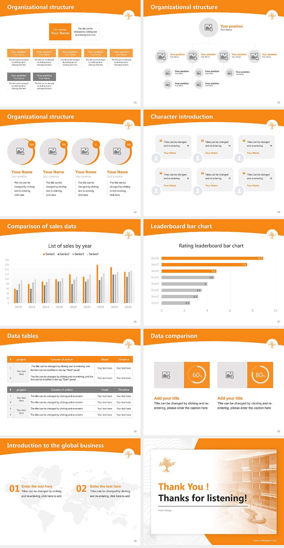 Pitzer College Academic Presentation/Research Findings Report PPT Template4:3 ratio PPT effect preview image4