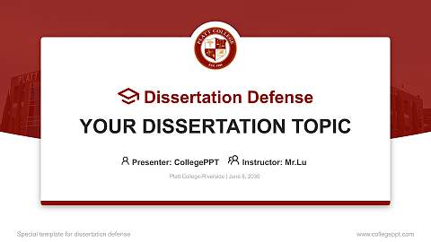 Platt College-Riverside Graduation Thesis Defense PPT Template