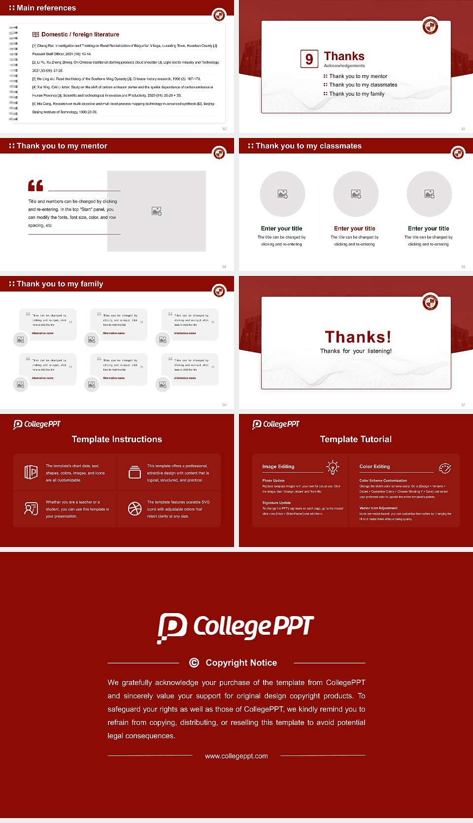 Platt College-Riverside Graduation Thesis Defense PPT Template16:9 ratio PPT effect preview image7